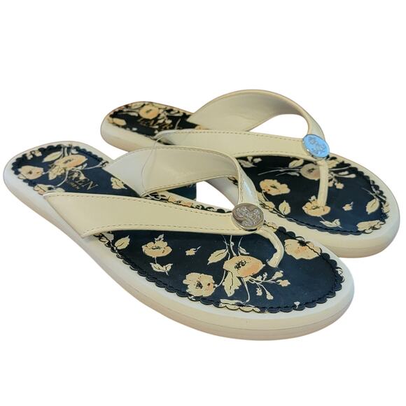 Lauren Ralph Lauren Shoes - Lauren Ralph Lauren Women Raia Flip Flop Thong Sandals Size US 6B Cream White